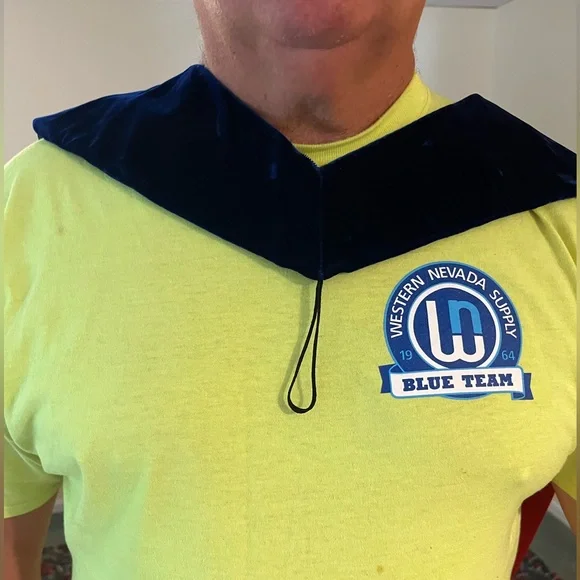 Cotrell Leonard PhD Doctoral Hood Graduation ceremony cowl Regalia Blue white OS - Picture 5 of 13